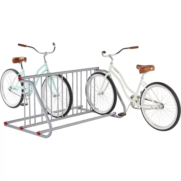 imageRetrospec Commercial Grid Bike Rack  Single ampamp Double Sided  Bicycle Storage Stand for Garages Stores Schools ampamp Universities Power Coated SteelSilver
