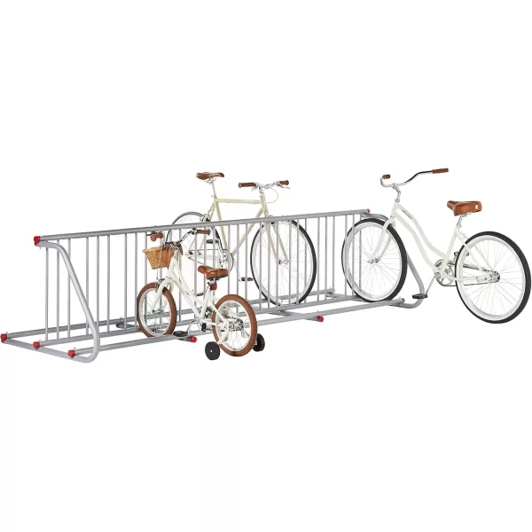 imageRetrospec Commercial Grid Bike Rack  Single ampamp Double Sided  Bicycle Storage Stand for Garages Stores Schools ampamp Universities Power Coated SteelSilver