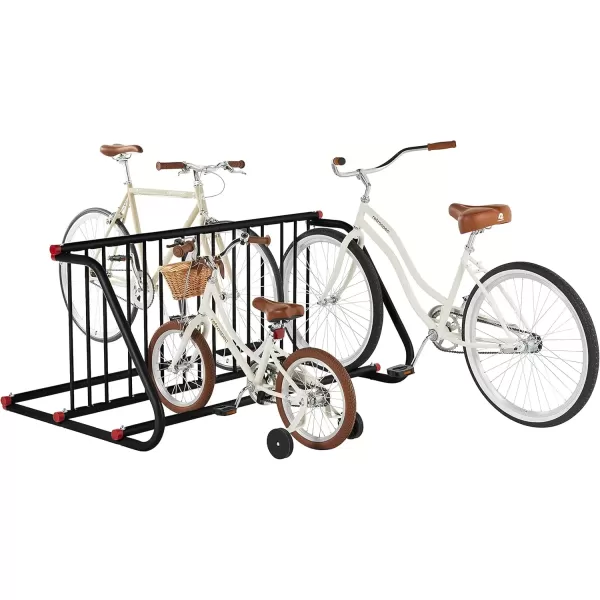 imageRetrospec Commercial Grid Bike Rack  Single ampamp Double Sided  Bicycle Storage Stand for Garages Stores Schools ampamp Universities Power Coated SteelBlack