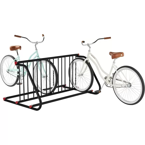imageRetrospec Commercial Grid Bike Rack  Single ampamp Double Sided  Bicycle Storage Stand for Garages Stores Schools ampamp Universities Power Coated SteelBlack