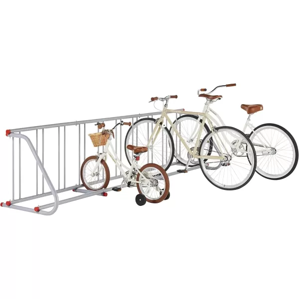 imageRetrospec Commercial Grid Bike Rack  Single ampamp Double Sided  Bicycle Storage Stand for Garages Stores Schools ampamp Universities Power Coated SteelSilver