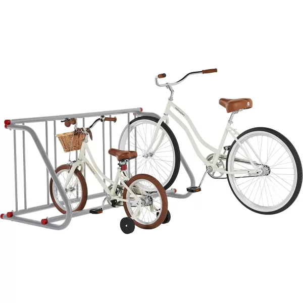 imageRetrospec Commercial Grid Bike Rack  Single ampamp Double Sided  Bicycle Storage Stand for Garages Stores Schools ampamp Universities Power Coated SteelSilver