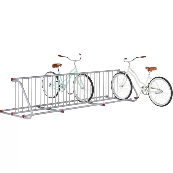 imageRetrospec Commercial Grid Bike Rack  Single ampamp Double Sided  Bicycle Storage Stand for Garages Stores Schools ampamp Universities Power Coated SteelSilver