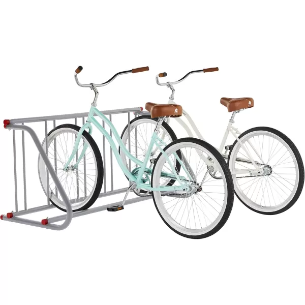 imageRetrospec Commercial Grid Bike Rack  Single ampamp Double Sided  Bicycle Storage Stand for Garages Stores Schools ampamp Universities Power Coated SteelSilver