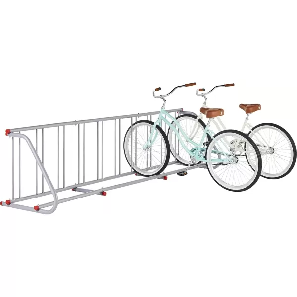 imageRetrospec Commercial Grid Bike Rack  Single ampamp Double Sided  Bicycle Storage Stand for Garages Stores Schools ampamp Universities Power Coated SteelSilver
