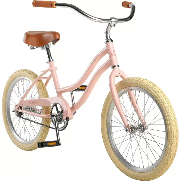 imageRetrospec Chatham 20 ampamp 24 Kids Beach Cruiser Bike 20 or 24inch Wheel Childrens Bicycle for 68 and 811 Year Old Girls and Boys with Coaster Brake Adjustable Seat and HandlebarsBlush