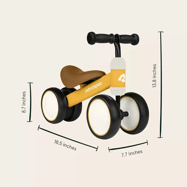 imageRetrospec Cricket Baby Walker 4Wheel Balance Bike for Ages 1224 Months Toddlers  First Birthday Gift  Toddler Bicycle Toy for 1 Year Olds  Ride On Toys for Boys ampamp GirlsSunflower