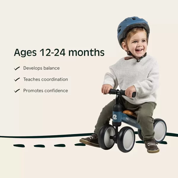 imageRetrospec Cricket Baby Walker 4Wheel Balance Bike for Ages 1224 Months Toddlers  First Birthday Gift  Toddler Bicycle Toy for 1 Year Olds  Ride On Toys for Boys ampamp GirlsBlack