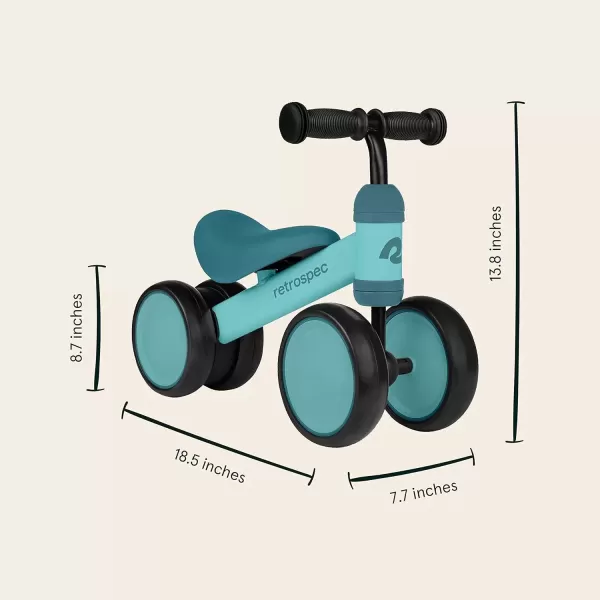 imageRetrospec Cricket Baby Walker 4Wheel Balance Bike for Ages 1224 Months Toddlers  First Birthday Gift  Toddler Bicycle Toy for 1 Year Olds  Ride On Toys for Boys ampamp GirlsBlue Ridge