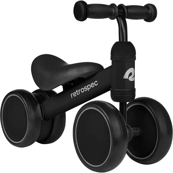 imageRetrospec Cricket Baby Walker 4Wheel Balance Bike for Ages 1224 Months Toddlers  First Birthday Gift  Toddler Bicycle Toy for 1 Year Olds  Ride On Toys for Boys ampamp GirlsBlack