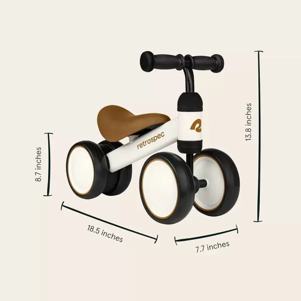 imageRetrospec Cricket Baby Walker 4Wheel Balance Bike for Ages 1224 Months Toddlers  First Birthday Gift  Toddler Bicycle Toy for 1 Year Olds  Ride On Toys for Boys ampamp GirlsEggshell
