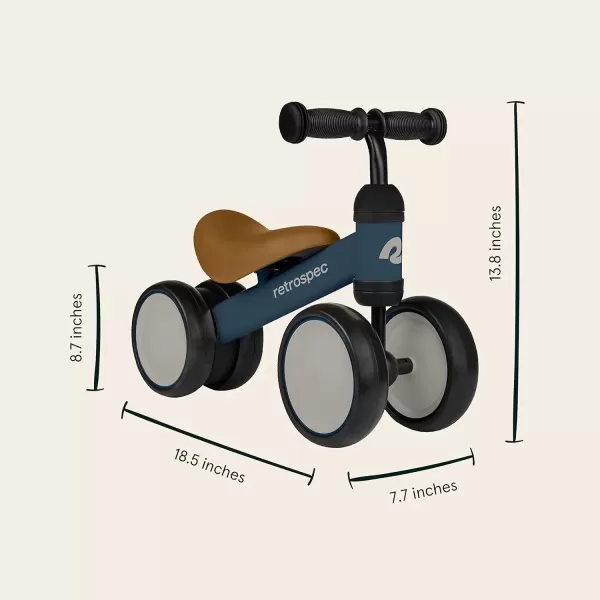 imageRetrospec Cricket Baby Walker 4Wheel Balance Bike for Ages 1224 Months Toddlers  First Birthday Gift  Toddler Bicycle Toy for 1 Year Olds  Ride On Toys for Boys ampamp GirlsBlack