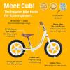 imageRetrospec Cub Toddler 12quot Balance Bike 18 Months  3 Years Old No Pedal Beginner Kids Bicycle for Girls ampamp Boys FlatFree Tires Adjustable Seat ampamp Durable FrameEggshell