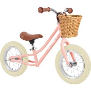 imageRetrospec Baby Beaumont Kids Balance Bike for Toddlers No Pedals Cushioning Air Filled Tires for Boys and Girls Ages 18 Months  3 Years with Adjustable Seat HeightBlush
