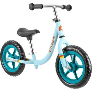 imageRetrospec Cub Toddler 12quot Balance Bike 18 Months  3 Years Old No Pedal Beginner Kids Bicycle for Girls ampamp Boys FlatFree Tires Adjustable Seat ampamp Durable FramePowder Blue
