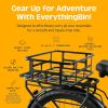 imageRetrospec EverythingBin HeavyDuty Steel eBike Rear Basket with WaterResistant Liner  Large Capacity Cargo Carrier for Electric Bikes 13x18x57No Liner
