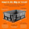 imageRetrospec EverythingBin HeavyDuty Steel eBike Rear Basket with WaterResistant Liner  Large Capacity Cargo Carrier for Electric Bikes 13x18x57With Liner