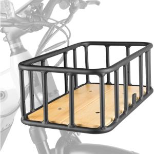 imageRetrospec Tote ampamp Tote Plus Ebike Basket Lightweight Aluminum Front Basket for Electric BikesMatte Black
