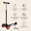 imageChipmunk Kids 3Wheeled Kick Scooter for Girls ampamp Boys Ages 3 Years  LeantoSteer Adjustable Height AntiSlip Deck Rear Foot BrakeLadybug