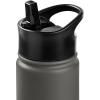imageRetrospec Alder Insulated Water Bottle with Straw Lid ampamp Handle Cap  Stainless Steel Wide Mouth DoubleWall Vacuum Insulated Thermos  BPA Free Leakproof CanteenBasalt