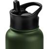 imageRetrospec Alder Insulated Water Bottle with Straw Lid ampamp Handle Cap  Stainless Steel Wide Mouth DoubleWall Vacuum Insulated Thermos  BPA Free Leakproof CanteenOlive Drab