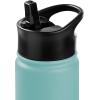 imageRetrospec Alder Insulated Water Bottle with Straw Lid ampamp Handle Cap  Stainless Steel Wide Mouth DoubleWall Vacuum Insulated Thermos  BPA Free Leakproof CanteenBlue Ridge
