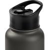 imageRetrospec Alder Insulated Water Bottle with Straw Lid ampamp Handle Cap  Stainless Steel Wide Mouth DoubleWall Vacuum Insulated Thermos  BPA Free Leakproof CanteenBasalt