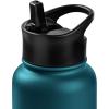 imageRetrospec Alder Insulated Water Bottle with Straw Lid ampamp Handle Cap  Stainless Steel Wide Mouth DoubleWall Vacuum Insulated Thermos  BPA Free Leakproof CanteenSuperior Blue