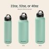 imageRetrospec Alder Insulated Water Bottle with Straw Lid ampamp Handle Cap  Stainless Steel Wide Mouth DoubleWall Vacuum Insulated Thermos  BPA Free Leakproof CanteenPistachio