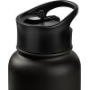 imageRetrospec Alder Insulated Water Bottle with Straw Lid ampamp Handle Cap  Stainless Steel Wide Mouth DoubleWall Vacuum Insulated Thermos  BPA Free Leakproof CanteenBlack