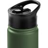 imageRetrospec Alder Insulated Water Bottle with Straw Lid ampamp Handle Cap  Stainless Steel Wide Mouth DoubleWall Vacuum Insulated Thermos  BPA Free Leakproof CanteenOlive Drab