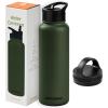 imageRetrospec Alder Insulated Water Bottle with Straw Lid ampamp Handle Cap  Stainless Steel Wide Mouth DoubleWall Vacuum Insulated Thermos  BPA Free Leakproof CanteenOlive Drab
