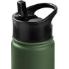 imageRetrospec Alder Insulated Water Bottle with Straw Lid ampamp Handle Cap  Stainless Steel Wide Mouth DoubleWall Vacuum Insulated Thermos  BPA Free Leakproof CanteenOlive Drab