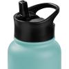 imageRetrospec Alder Insulated Water Bottle with Straw Lid ampamp Handle Cap  Stainless Steel Wide Mouth DoubleWall Vacuum Insulated Thermos  BPA Free Leakproof CanteenBlue Ridge