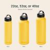 imageRetrospec Alder Insulated Water Bottle with Straw Lid ampamp Handle Cap  Stainless Steel Wide Mouth DoubleWall Vacuum Insulated Thermos  BPA Free Leakproof CanteenHoney