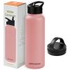 imageRetrospec Alder Insulated Water Bottle with Straw Lid ampamp Handle Cap  Stainless Steel Wide Mouth DoubleWall Vacuum Insulated Thermos  BPA Free Leakproof CanteenMelon