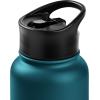 imageRetrospec Alder Insulated Water Bottle with Straw Lid ampamp Handle Cap  Stainless Steel Wide Mouth DoubleWall Vacuum Insulated Thermos  BPA Free Leakproof CanteenSuperior Blue