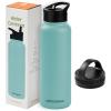 imageRetrospec Alder Insulated Water Bottle with Straw Lid ampamp Handle Cap  Stainless Steel Wide Mouth DoubleWall Vacuum Insulated Thermos  BPA Free Leakproof CanteenBlue Ridge