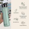 imageRetrospec Alder Insulated Water Bottle with Straw Lid ampamp Handle Cap  Stainless Steel Wide Mouth DoubleWall Vacuum Insulated Thermos  BPA Free Leakproof CanteenPistachio