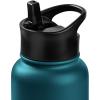imageRetrospec Alder Insulated Water Bottle with Straw Lid ampamp Handle Cap  Stainless Steel Wide Mouth DoubleWall Vacuum Insulated Thermos  BPA Free Leakproof CanteenSuperior Blue
