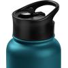 imageRetrospec Alder Insulated Water Bottle with Straw Lid ampamp Handle Cap  Stainless Steel Wide Mouth DoubleWall Vacuum Insulated Thermos  BPA Free Leakproof CanteenSuperior Blue
