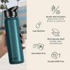 imageRetrospec Alder Insulated Water Bottle with Straw Lid ampamp Handle Cap  Stainless Steel Wide Mouth DoubleWall Vacuum Insulated Thermos  BPA Free Leakproof CanteenSuperior Blue