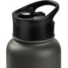 imageRetrospec Alder Insulated Water Bottle with Straw Lid ampamp Handle Cap  Stainless Steel Wide Mouth DoubleWall Vacuum Insulated Thermos  BPA Free Leakproof CanteenBasalt