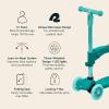 imageRetrospec Chipmunk Plus Kids Kick Scooter 3 Years  Height Adjustable 3 Wheel Scooters  Learn to Steer Foldable Seat LED Lights ampamp NoSlip DeckBlue Ridge