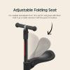 imageRetrospec Chipmunk Plus Kids Kick Scooter 3 Years  Height Adjustable 3 Wheel Scooters  Learn to Steer Foldable Seat LED Lights ampamp NoSlip DeckLadybug