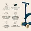 imageRetrospec Chipmunk Plus Kids Kick Scooter 3 Years  Height Adjustable 3 Wheel Scooters  Learn to Steer Foldable Seat LED Lights ampamp NoSlip DeckNavy