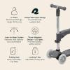 imageRetrospec Chipmunk Plus Kids Kick Scooter 3 Years  Height Adjustable 3 Wheel Scooters  Learn to Steer Foldable Seat LED Lights ampamp NoSlip DeckSilver