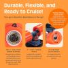 imageRetrospec Quip Mini Cruiser Skateboard 225quot Classic Retro Plastic Cruiser Complete Skateboard with ABEC 7 Bearings and PU Wheels Compact Board wGrippy Molded Waffle DeckEl Diablo
