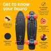 imageRetrospec Quip Mini Cruiser Skateboard 225quot Classic Retro Plastic Cruiser Complete Skateboard with ABEC 7 Bearings and PU Wheels Compact Board wGrippy Molded Waffle DeckEl Diablo