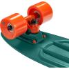 imageRetrospec Quip Mini Cruiser Skateboard 225quot Classic Retro Plastic Cruiser Complete Skateboard with ABEC 7 Bearings and PU Wheels Compact Board wGrippy Molded Waffle DeckTropical Teal